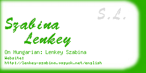 szabina lenkey business card